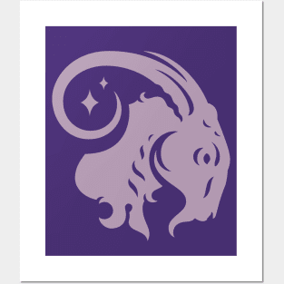 Vintage Capricorn Zodiac Symbol // Proud Capricorn Horoscope Sign Astrology Posters and Art